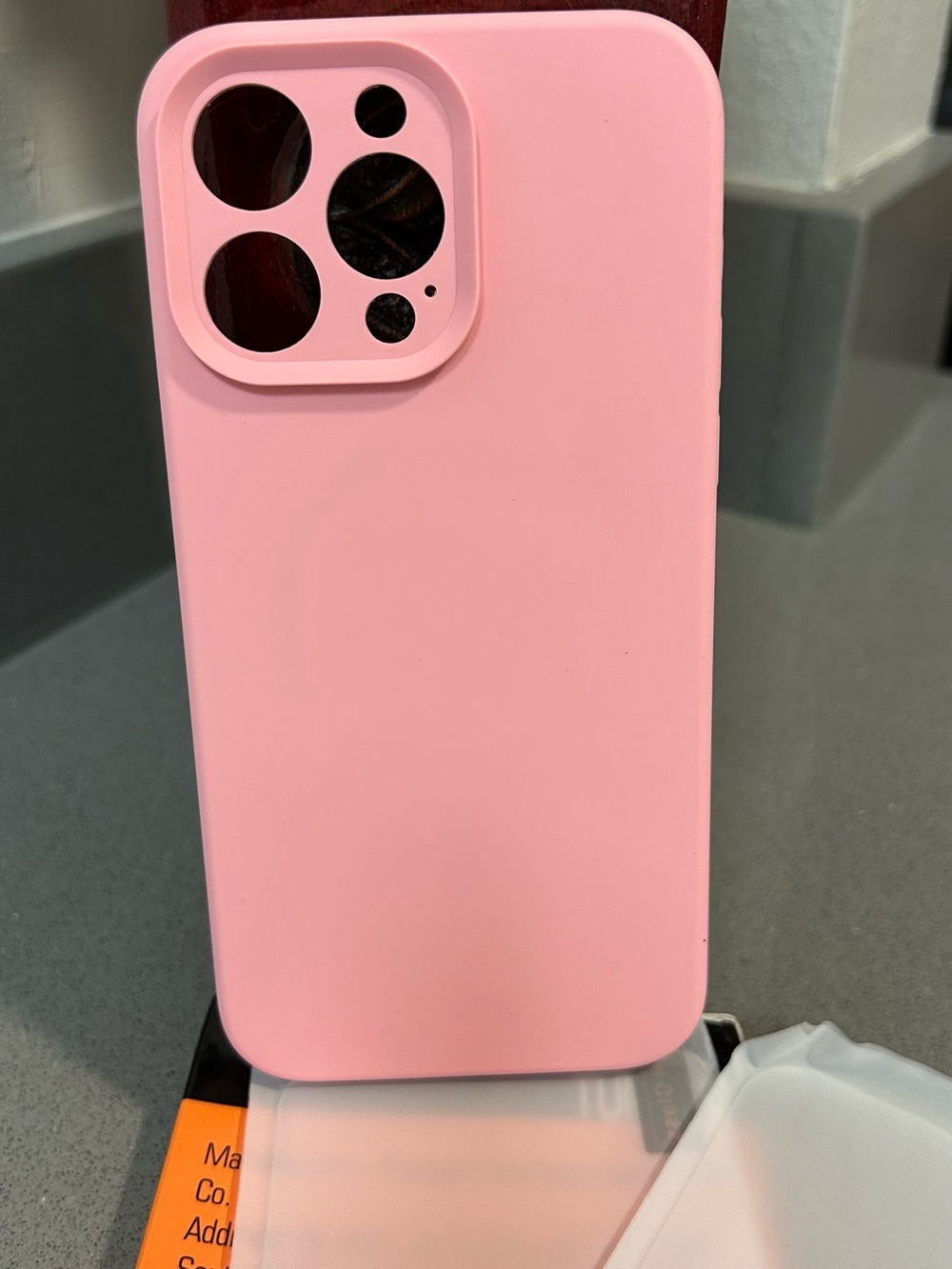 Pink Silicone iPhone Case 2 Screen Protectors 14 Plus